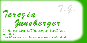 terezia gunsberger business card